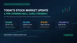 todays stock market update and opening cues 13 october 2026 sensex nifty gift nifty banner