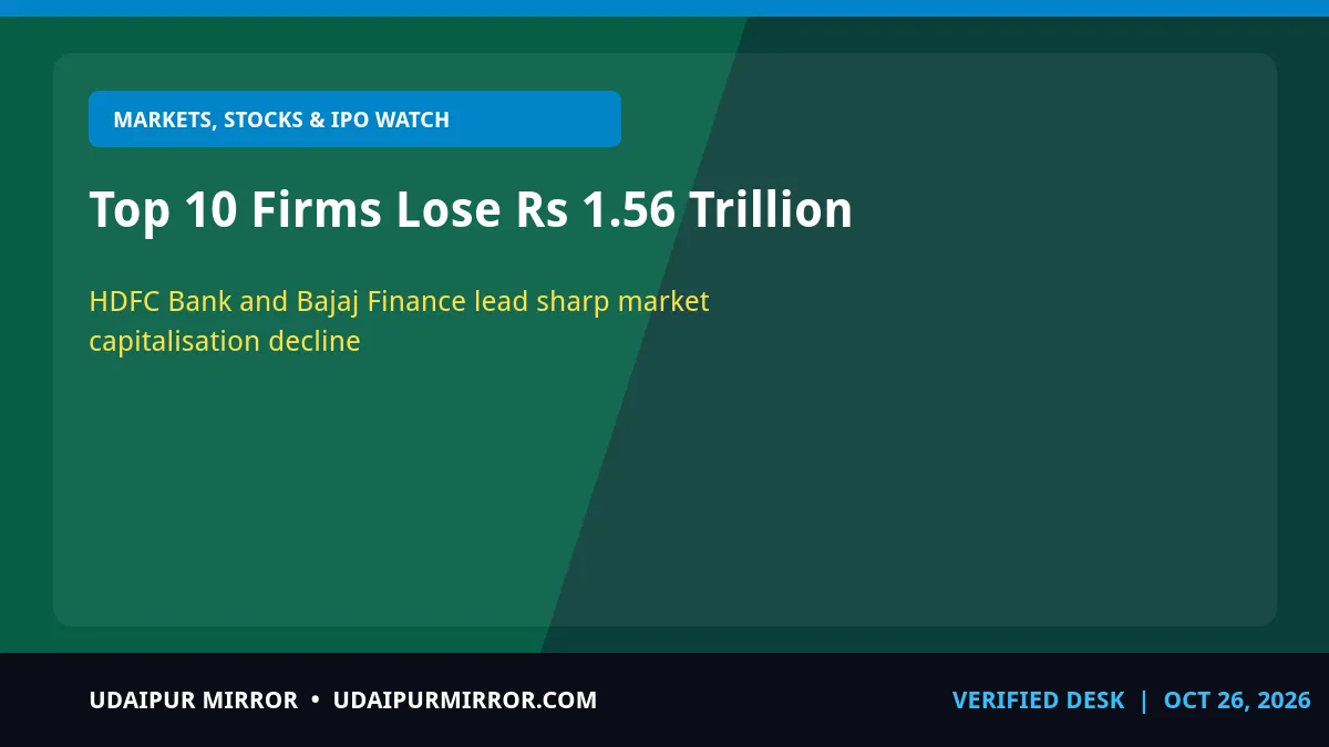 top 10 firms lose market value top 10 firms lose rs 1.56 trillion