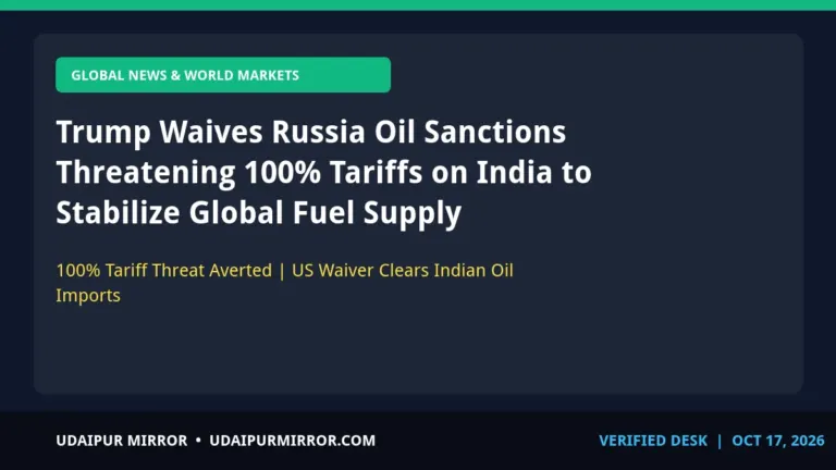 trump waives russia sanctions tariffs india global energy diplomacy