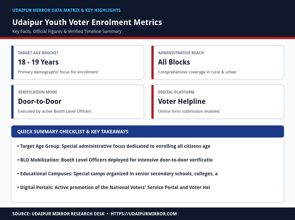 udaipur voter registration 18-19 youth matrix card