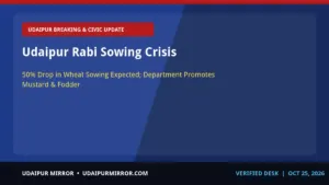 udaipur rabi wheat sowing mitigation plan udaipur rabi sowing crisis