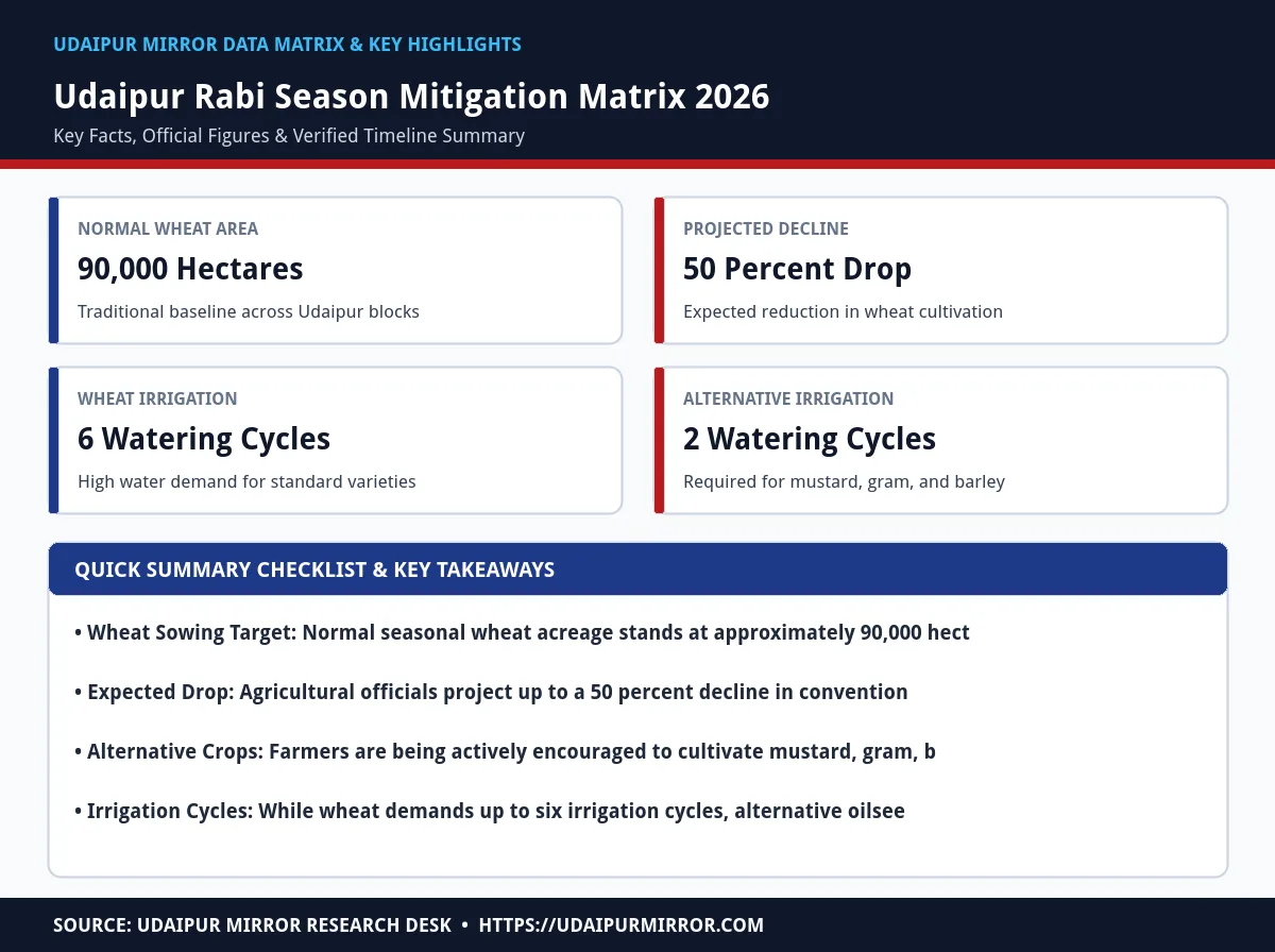 udaipur rabi wheat sowing mitigation plan matrix card