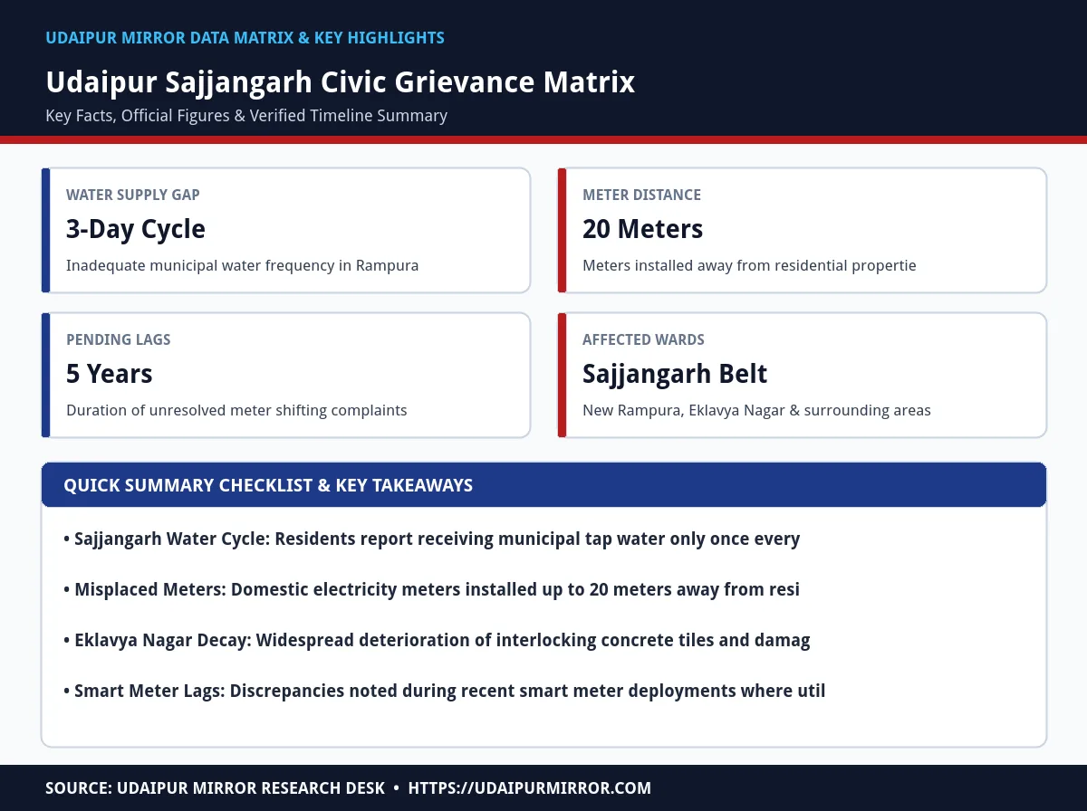 udaipur bhaskar samadhan civic issues matrix card