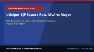 udaipur bjp square inauguration dispute udaipur bjp square row: mla vs mayor