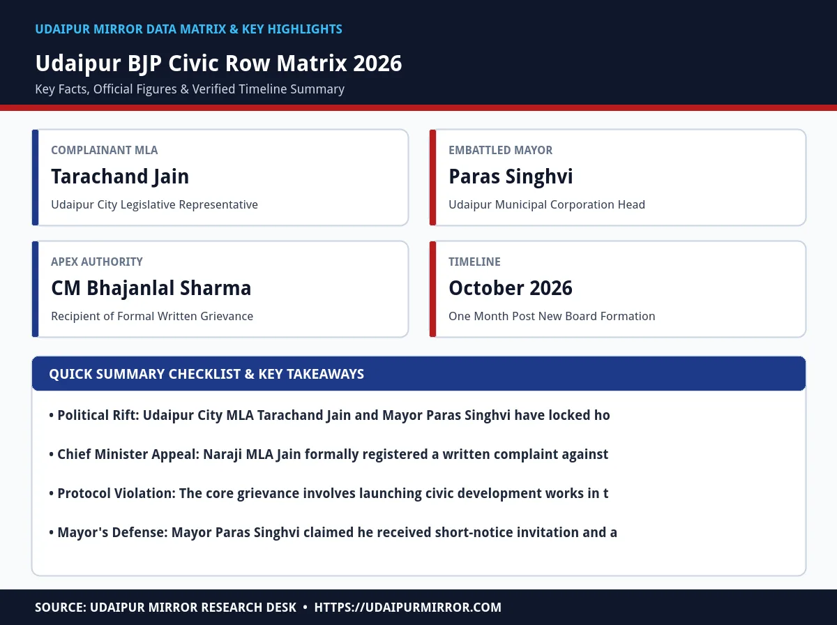 udaipur bjp square inauguration dispute matrix card