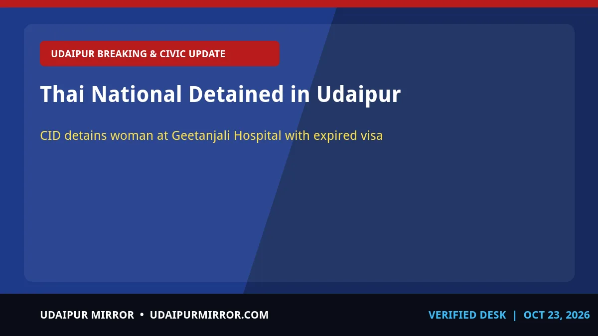 udaipur cid detains thai national thai national detained in udaipur