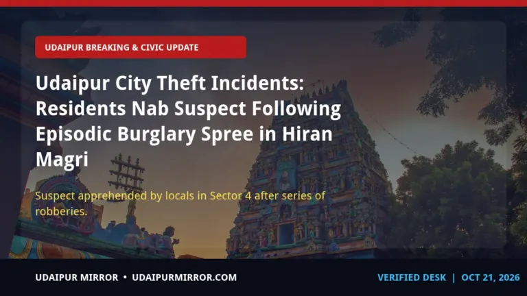 udaipur city theft incidents udaipur theft spree: local vigilance leads to arrest