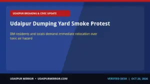 udaipur dumping yard smoke protest udaipur dumping yard smoke protest