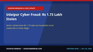 udaipur cyber fraud udaipur cyber fraud: rs 1.73 lakh stolen