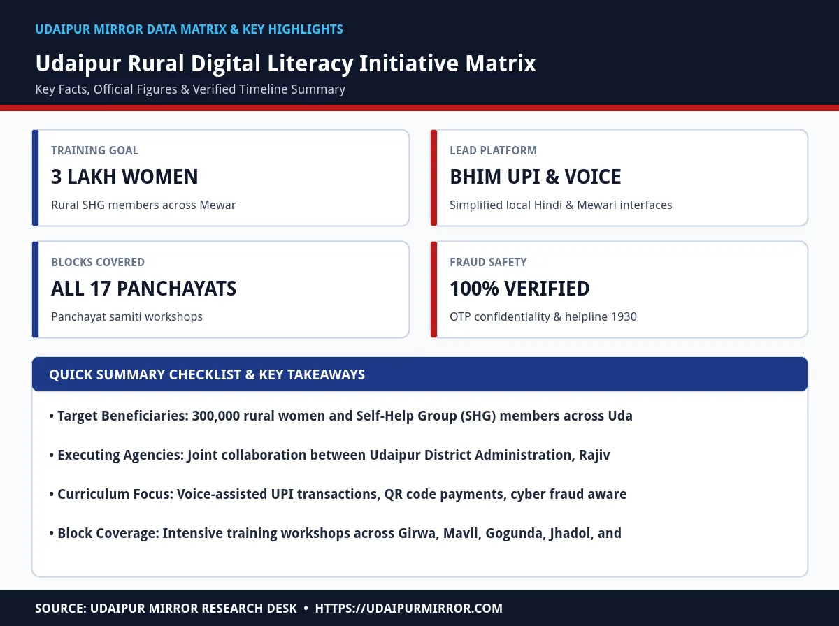 udaipur digital payment literacy drive matrix card