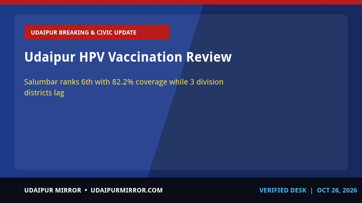 udaipur division hpv vaccination report udaipur hpv vaccination review