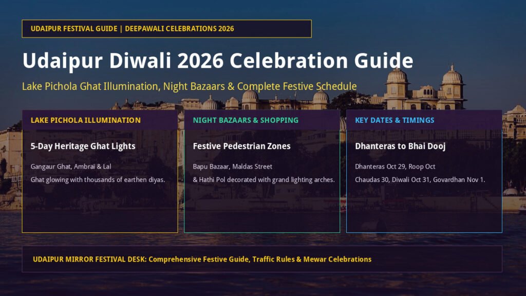 Udaipur Diwali 2026 Lake Pichola Ghat Illumination and Night Bazaars Banner