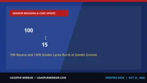 udaipur dussehra gandhi ground 2026 udaipur dussehra 2026: ravana dahan highlights