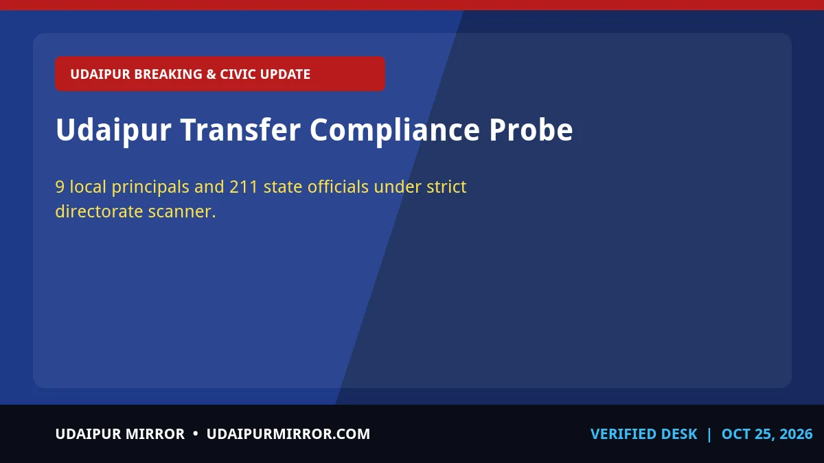 udaipur education directorate transfer compliance udaipur transfer compliance probe