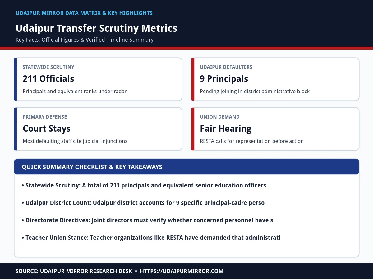 udaipur education directorate transfer compliance matrix card