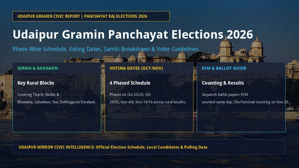 Udaipur Gramin Panchayat Elections 2026 Voting Dates and Schedule Banner