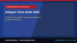 udaipur illegal clinics raid udaipur clinic raids 2026