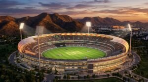 Udaipur Kanpur Kheda International Cricket Stadium Architectural Concept Banner