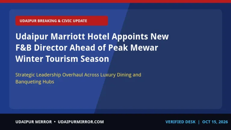 udaipur marriott hotel fb director udaipur marriott hotel appoints new f&b director