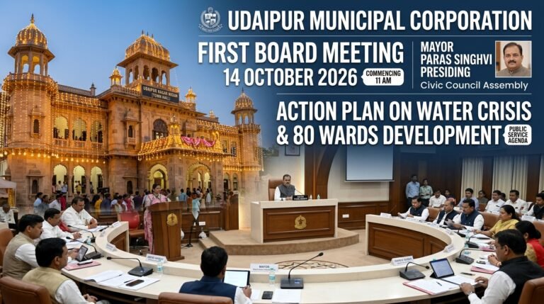 Udaipur Municipal Corporation First General Board Meeting at Town Hall Udaipur
