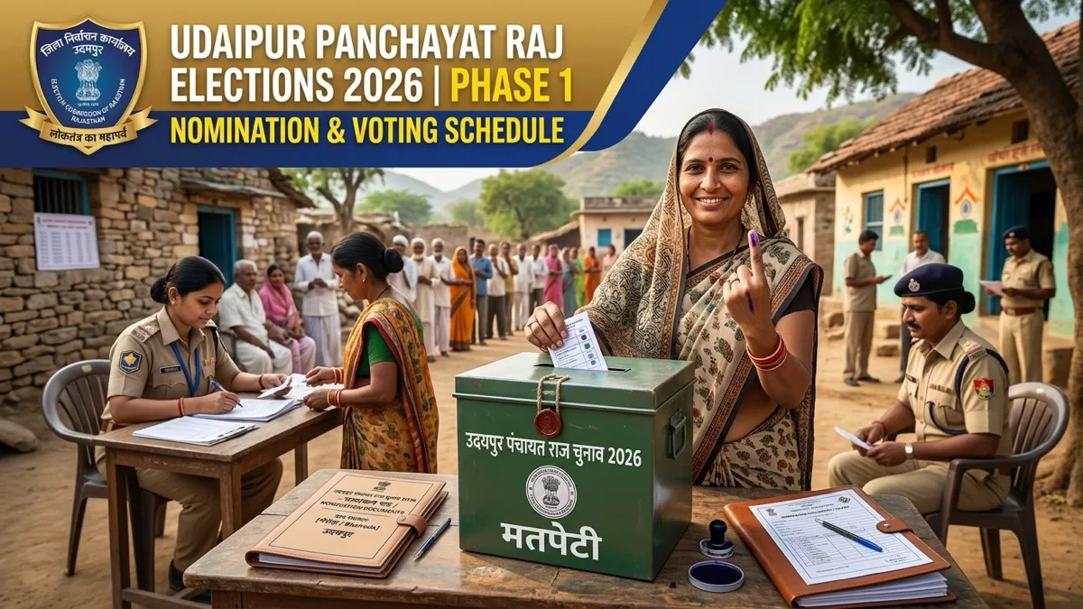 Udaipur Panchayat Raj Elections 2026 Nomination Process and Voting Dates Banner