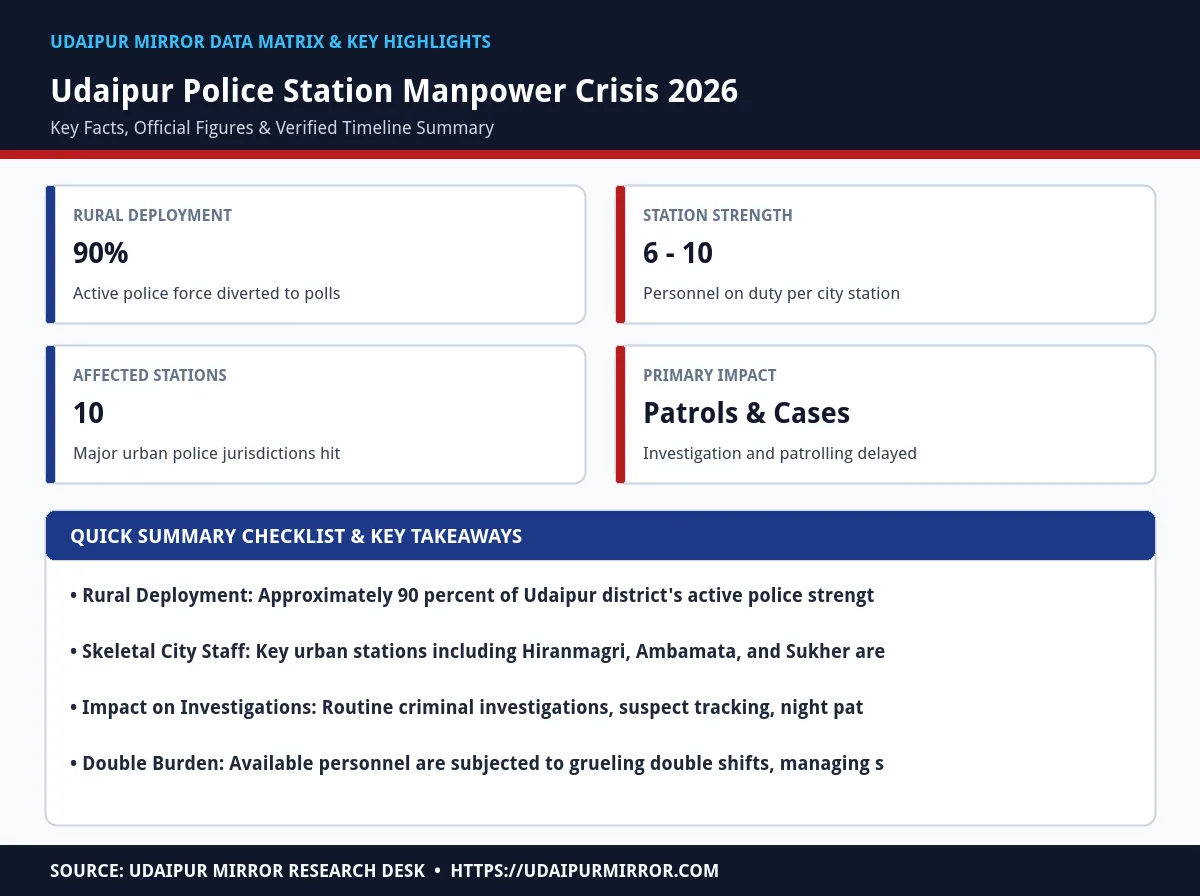 udaipur police force panchayat elections staffing crisis matrix card