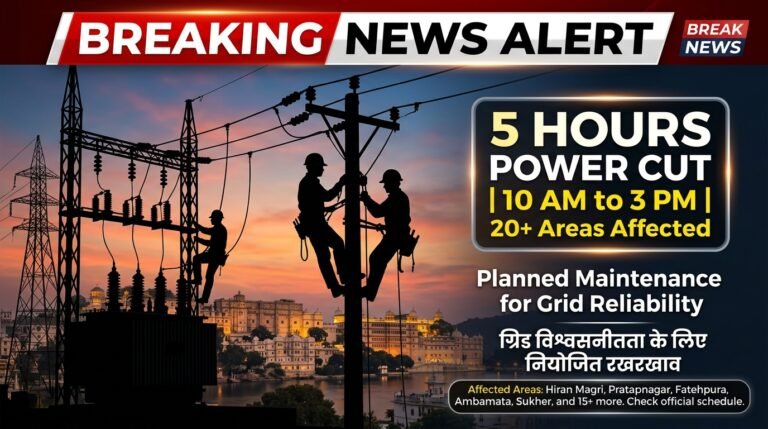 Udaipur Power Cut 7 October 2026 5 Hours Electricity Maintenance AVVNL