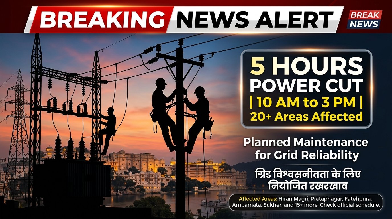 Udaipur Power Cut 7 October 2026 5 Hours Electricity Maintenance AVVNL