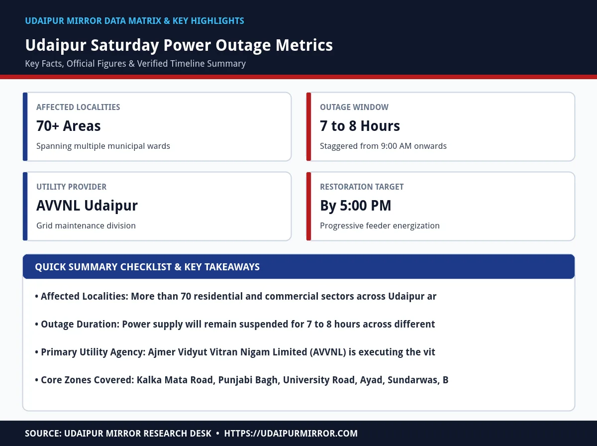 udaipur power cut today matrix card