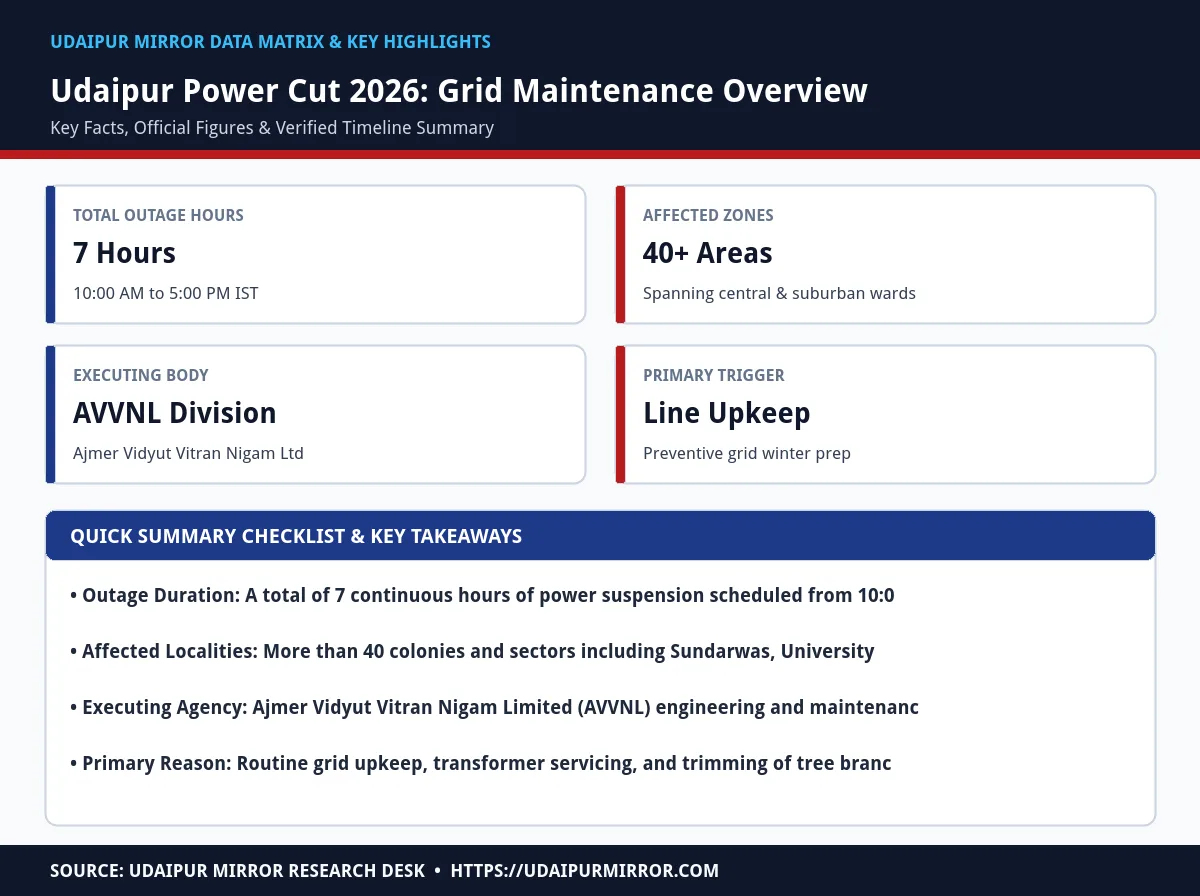 udaipur power cut matrix card