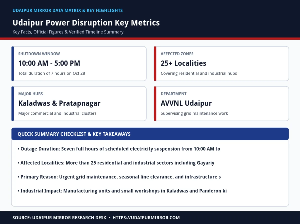 udaipur power cut matrix card