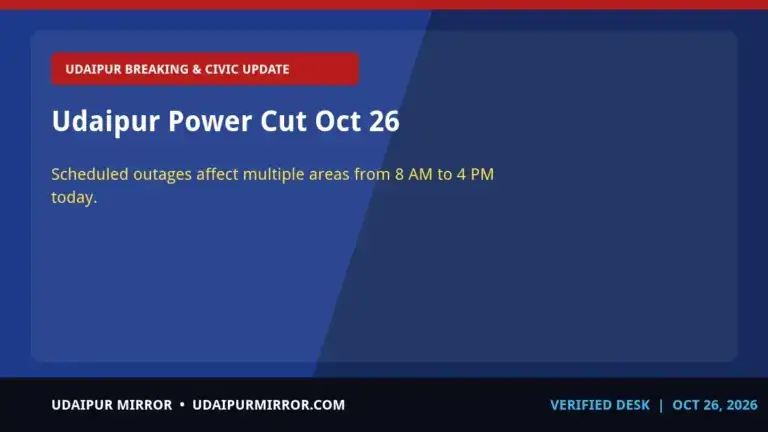 udaipur power cut schedule udaipur power cut oct 26