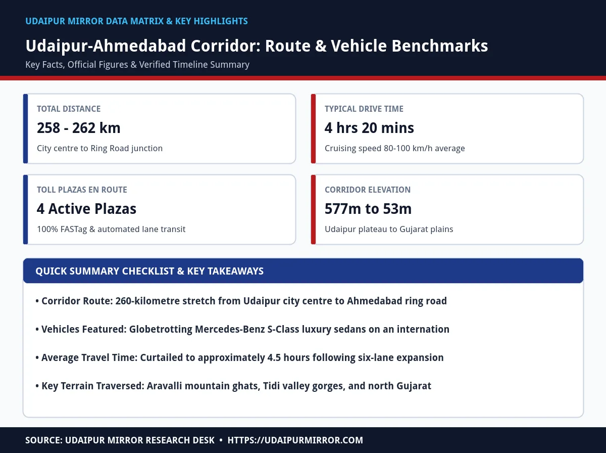 udaipur to ahmedabad mercedes s-class drive matrix card