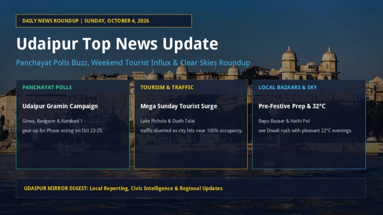 Udaipur Top News Update Sunday October 4 2026 Featured Banner