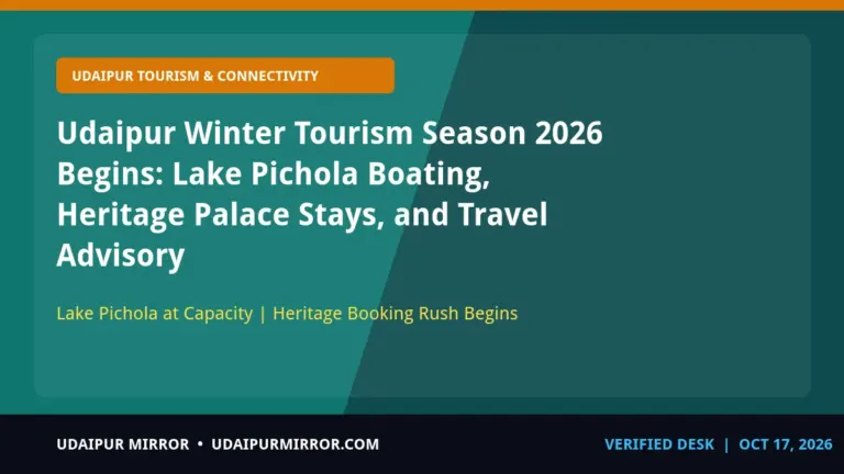 udaipur winter tourism season 2026 mewar tourism