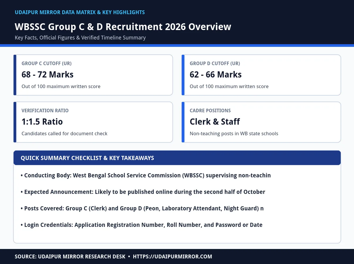 wbssc group c and d result 2026 matrix card