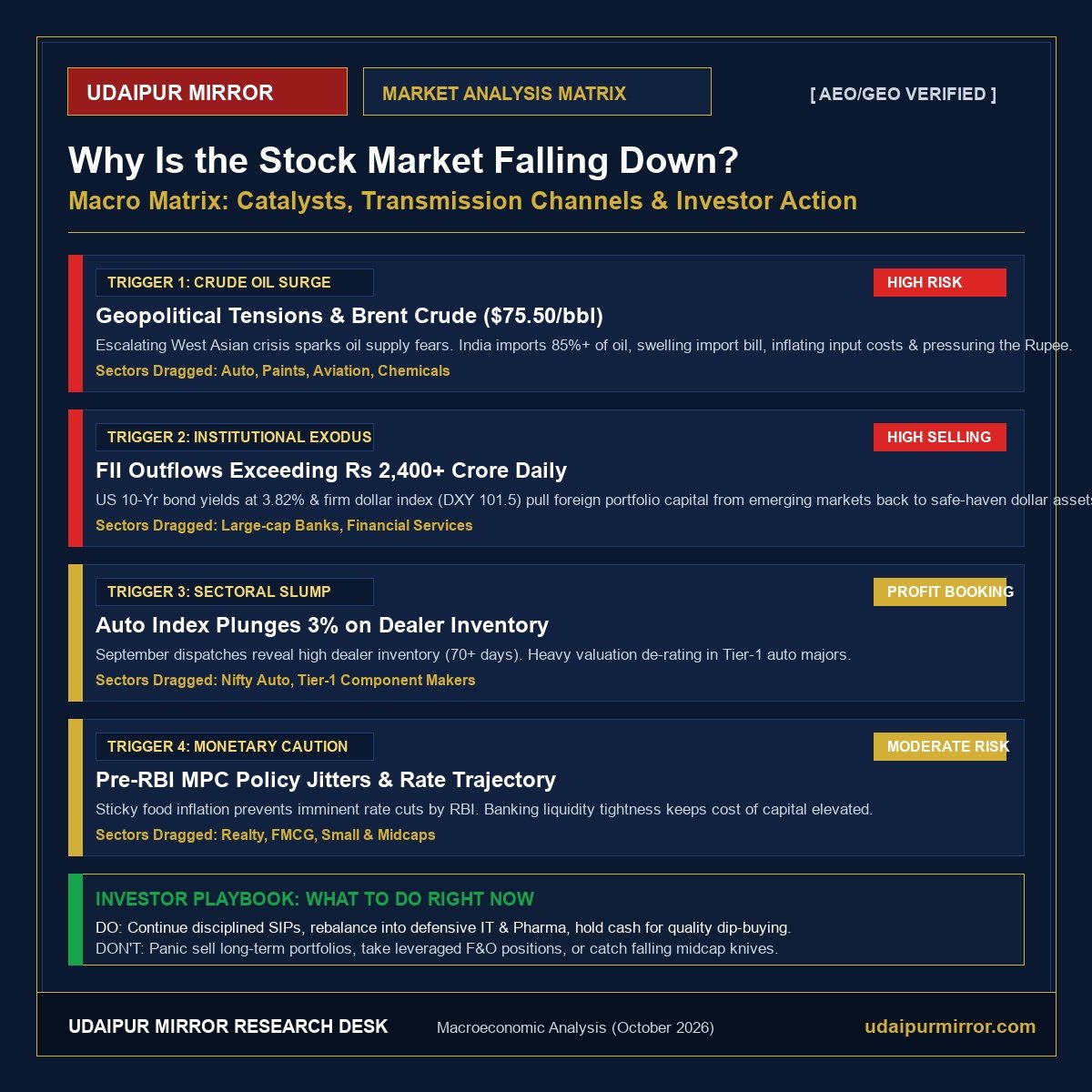 Why stock market is falling down infographic chart
