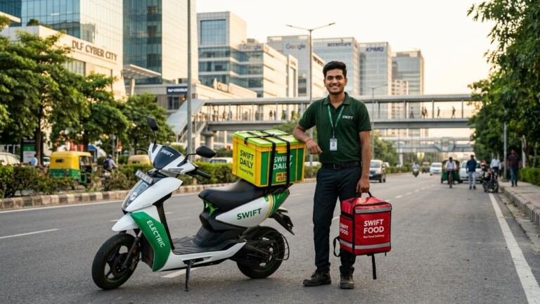 Zomato and Blinkit 31 lakh gig delivery partners and electric vehicle fleet in Gurugram tech corridor